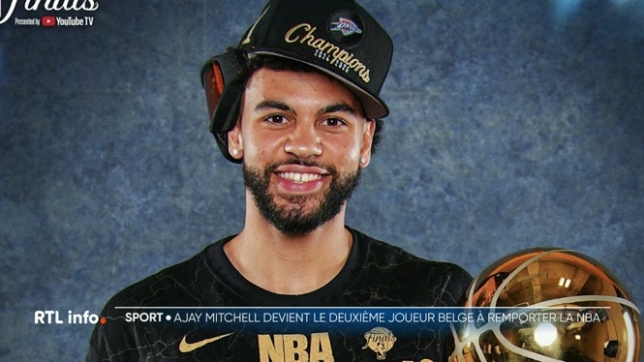 Ajay Mitchell, 23 ans, est devenu le deuxième Belge sacré champion NBA avec l